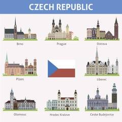 Czech republic. Symbols of cities