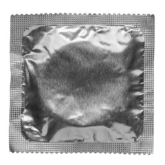 Condom isolated on white background