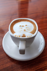 Cup of latte coffee