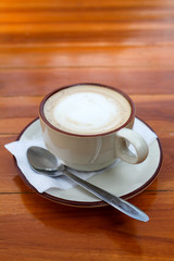 Cup of latte coffee