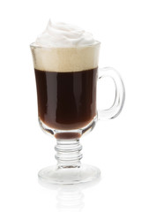 cup of coffee isolated on white