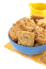 sweet cookies on white