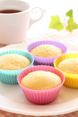 シリコンカップのカップケーキ