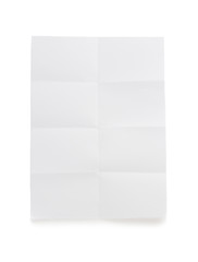 folded note paper  on white