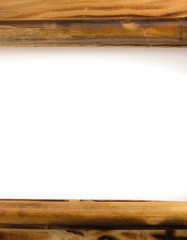 wooden frame on white