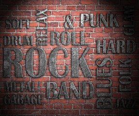 Fototapety  Plakat muzyki rockowej grunge