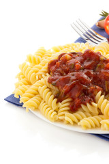 pasta and  tomato sauce