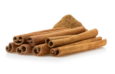 cinnamon stick on white