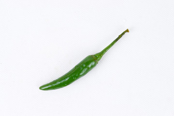 fresh green pepper on white background