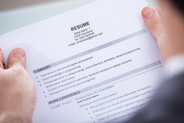 Businessperson Holding Resume