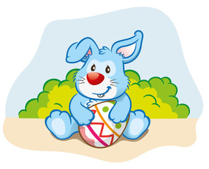 Easter bunny with easter egg