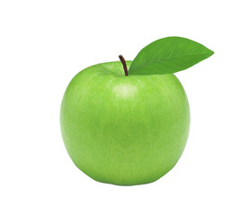Fresh green apple, isolated on white
