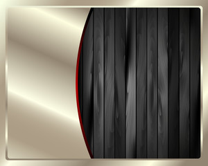 The metal frame on a dark wooden background 7