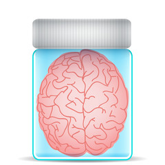 Brain in glass jar