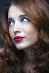 Fototapeta premium Beauty portrait of beautiful cheerful young woman