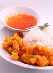Sweet and Sour Pork rice