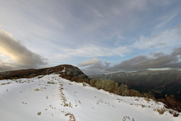 Nieve en el Manaero, Sauceda, Hurdes, España