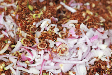 close up of fried insect