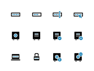 Password duotone icons on white background.
