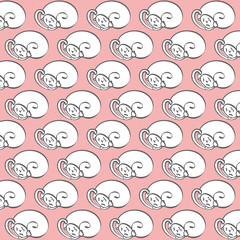 Background. White cat