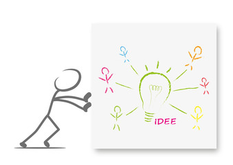stickman with idea