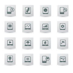 Computer mobile phone and tablet pc,icon set,vector