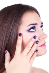 Fototapeta premium Beautiful young woman close up