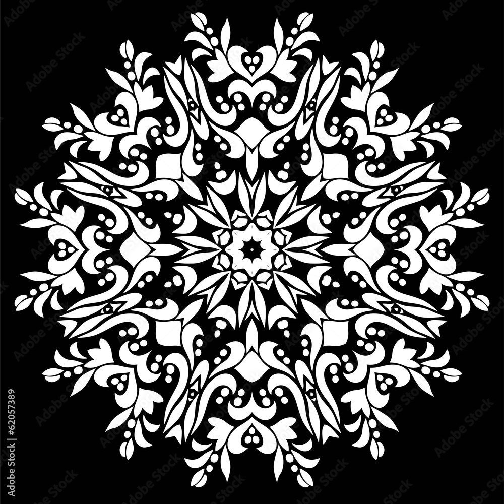 Wall mural ornamental mandala isolated. vector art