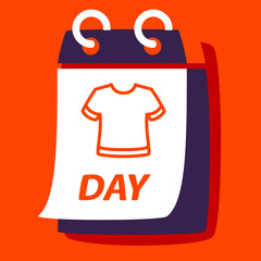 calendar with a  T-shirt.