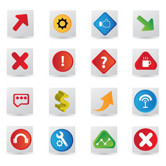 Signs icon set,vector