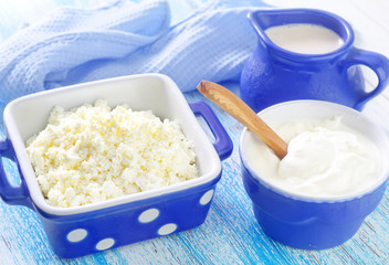 cottage,milk and sour cream