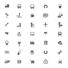 Shipping, logistics, e-commerce icons,vector