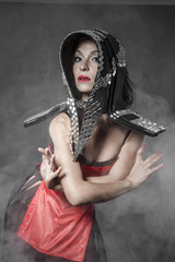 Fashion Art Girl Portrait brunette modern Style