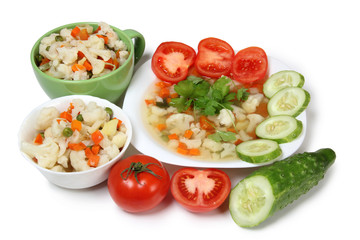 Soup raw vegetable