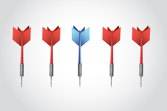 Set Of Darts Illustration Design