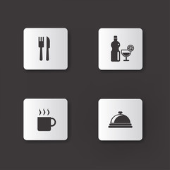 Universal Restaurant sign icons