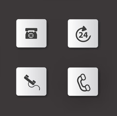 Contact us,telephone 4 style,icons,vector