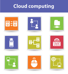 Cloud computing,connection,icons,vector