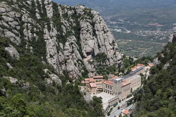 Fototapeta na wymiar Santa Maria de Montserrat w Monistrol Opactwo Montserrat, Katalonia