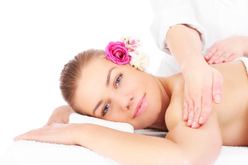 Obraz na płótnie Canvas Woman having massage