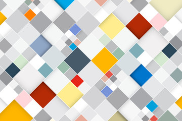 Colorful Vector Abstract Square Retro - Modern Background