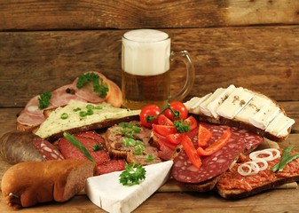 Abendbrot mit Bier