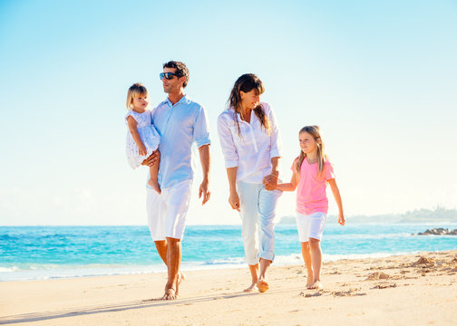 Family On Tropical Beach