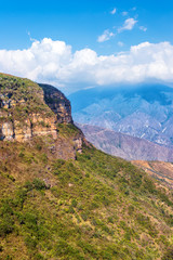 Fototapeta na wymiar Vertical View of Chicamocha Canyon