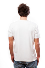 Fototapeta premium White blank back T-shirt