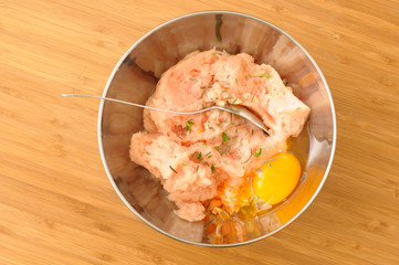 minced chicken with egg