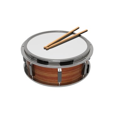 Wood drum with drumsticks