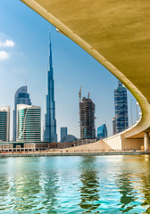 Dubai skyline with Burj Khalifa. UAE.