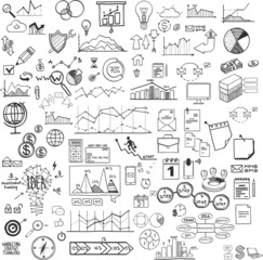 Set of web icons for business, finance and communication,