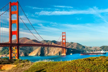 Printed roller blinds San Francisco Golden Gate, San Francisco, California, USA.
